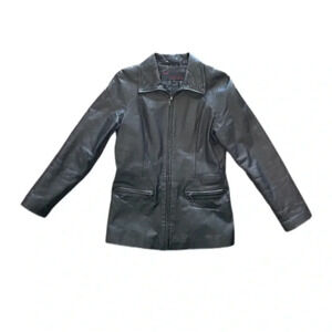 Phase Two Vintage 90s Women’s Black Leather Jacket Women’s Small